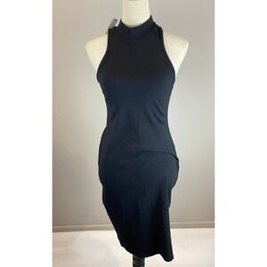 NWT Anthropologie Stateside Dress Women's Size Medium Black Midi Tank